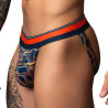 male power Jockstrap Soo Cumfy Bleu marine-Rouge